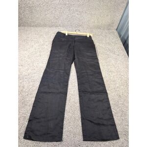MNG‎ BASICS Womens Black Ramie Wide Leg Dress Pants Size 4